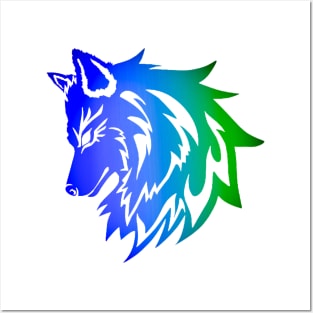 Gradient Wolf Posters and Art